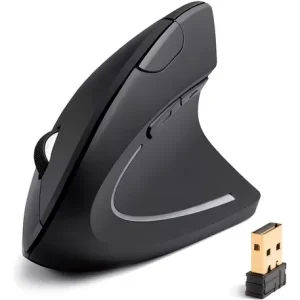 Mouse Ergonómico Vertical Inalámbrico Color Negro